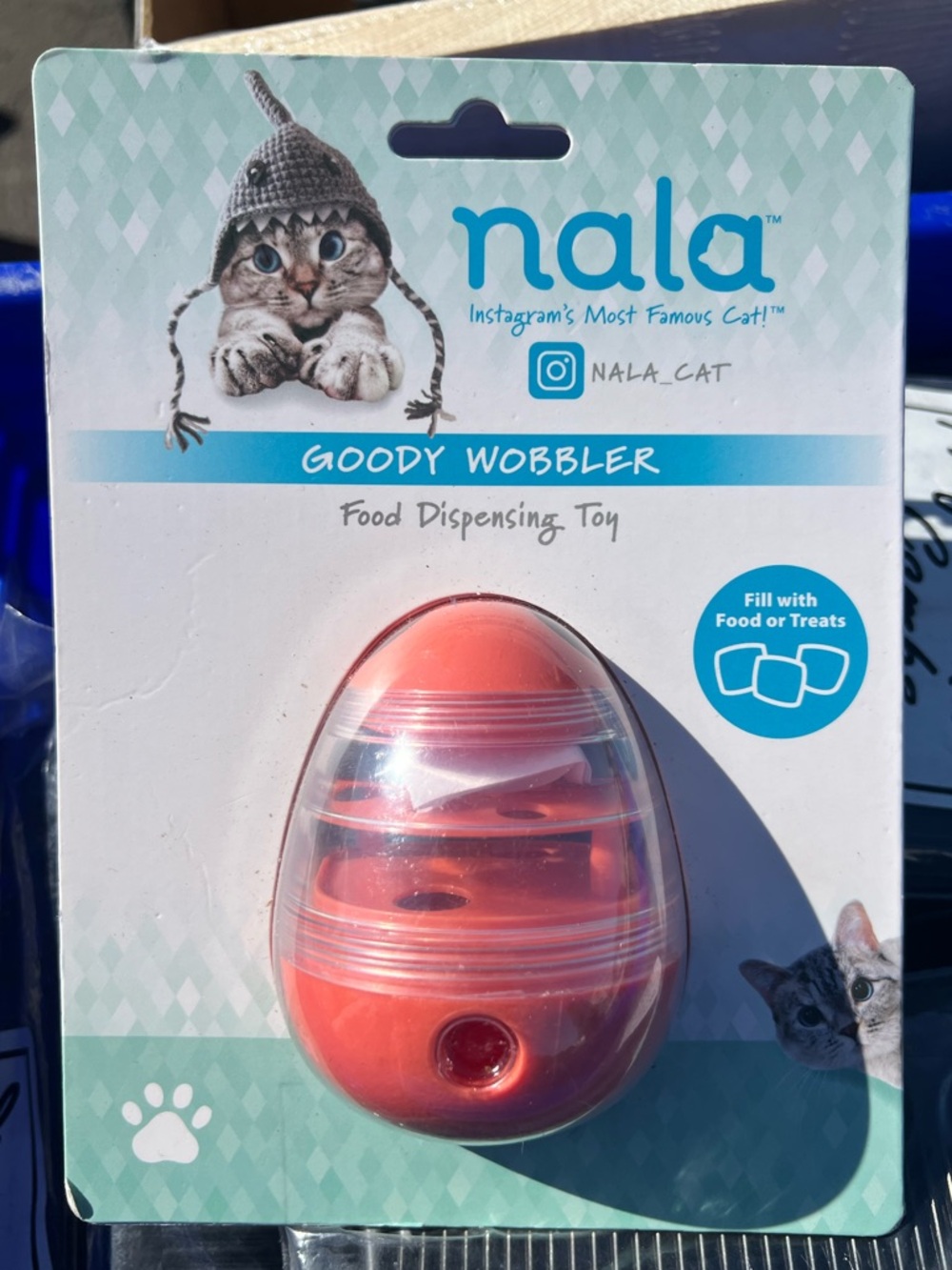 Nala Goody Wobbler Food & Treat Dispensing Cat Toy.
